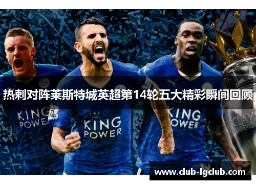 热刺对阵莱斯特城英超第14轮五大精彩瞬间回顾